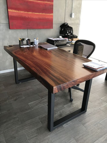 office table natural wood