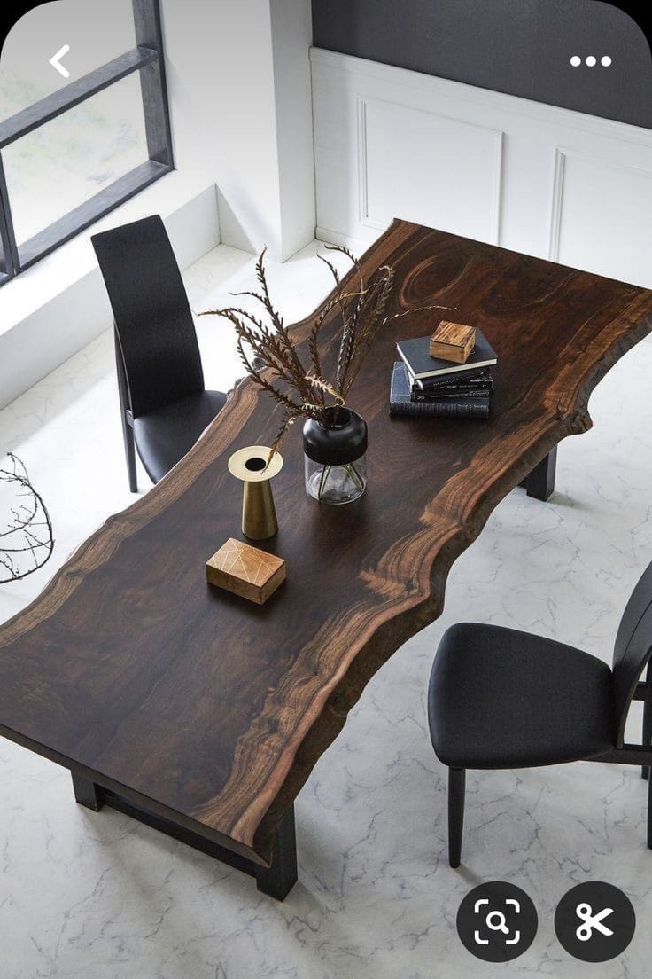 office table natural wood